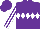 Silk - Purple, white diamond hoop, white stripes on slvs