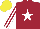 Silk - Maroon, white star, striped sleeves, yellow cap