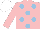 Silk - Pink, light blue spots, white cap