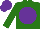 Silk - Bottle green, purple disc, purple cap