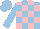 Silk - Light blue and pink check, light blue sleeves