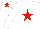 Silk - White, red star and star on cap