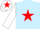 Silk - LIGHT BLUE, red star, white sleeves, white cap, red star