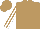 Silk - Light brown, white stripes on sleeves, white stripes on light brown cap