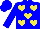 Silk - Blue, yellow hearts