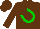 Silk - Brown, green horseshoe