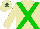 Silk - Beige, green cross belts, beige sleeves, beige and hunter green star on cap