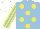 Silk - Light blue, yellow spots, stripes sleeve,, white cap
