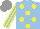 Silk - Light blue, yellow spots, stripes sleeve,, grey cap