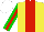 Silk - Yellow, red stripe, green sleeve, red stripe, white cap