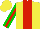 Silk - Yellow, red stripe, green sleeve, red stripe, yellow cap