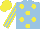Silk - Light blue, yellow spots, stripes sleeve,, yellow cap