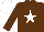 Silk - brown, white star and cap