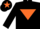 Silk - BLACK, ORANGE inverted triangle and star on cap