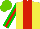 Silk - Yellow, red stripe, green sleeve, red stripe, light green cap