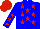 Silk - Blue body, red stars, blue arms, red stars, red cap