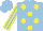 Silk - Light blue, yellow spots, stripes sleeve,, light blue cap