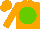 Silk - Orange body, light green disc, orange arms, orange cap