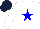Silk - White, blue star, white sleeves, dark blue cap
