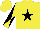 Silk - Yellow body, black star, yellow arms, black diabolo, yellow cap