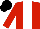 Silk - Red, white panel, black cap