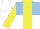 Silk - light blue and white halved horizontally, yellow stripe, yellow sleeves, white cap