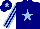 Silk - navy, light blue star, striped sleeves, star on cap