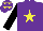 Silk - Purple body, yellow star, black arms, purple cap, yellow stars