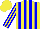 Silk - Yellow body, big-blue striped, yellow arms, big-blue striped, yellow cap