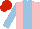Silk - Pink, light blue stripe and sleeves, red cap