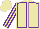 Silk - Beige, purple seams, striped sleeves, beige cap