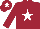 Silk - Maroon, white star and star on cap