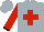 Silk - Silver, red cross, black  cuffs on red sleeves