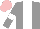 Silk - Grey, white panel, white armlet, pink cap