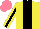 Silk - Yellow, black stripe, yellow sleeves, black stripe sleeves, salmon cap