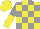 Silk - Yellow, grey blocks, grey and yellow halved sleeves