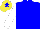 Silk - Blue body, white arms, yellow cap, blue star