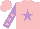 Silk - Pink, mauve star, mauve sleeves, pink stars, pink cap