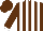 Silk - Brown, white stripes, white cuffs