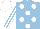 Silk - LIGHT BLUE, white spots, striped sleeves, white cap