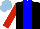 Silk - Black, blue stripe, red sleeves, light blue cap