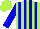 Silk - Lime, blue stripes and sleeves