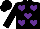 Silk - Black, purple hearts