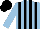 Silk - Light blue, black stripes, light blue sleeves, black cap