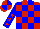 Silk - Red body, blue checked, blue arms, red stars, red cap, blue quartered