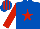 Silk - royal blue, red star, red sleeves, red striped cap