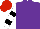 Silk - Purple, black bars on white sleeves, red cap