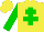 Silk - Yellow body, green cross of lorraine, green arms, yellow cap