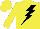 Silk - Yellow, black lightning bolt,