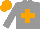 Silk - Grey body, orange cross, grey arms, orange cap